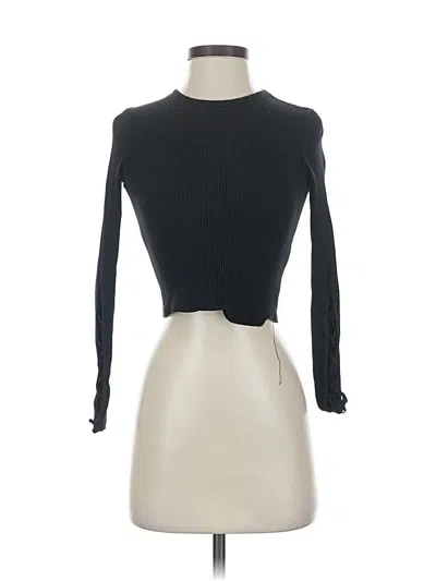 Pre-owned Topshop Long Sleeve T-shirt In Black