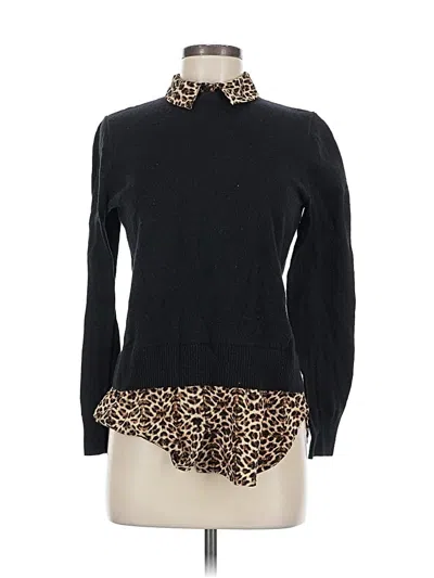 Pre-owned Topshop Long Sleeve Top Black Turtleneck Tops