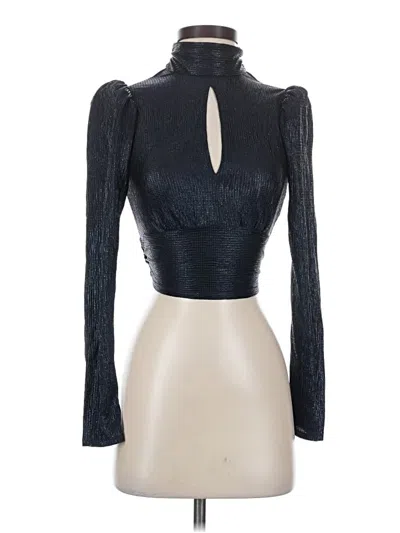 Pre-owned Topshop Long Sleeve Top Black Turtleneck Tops