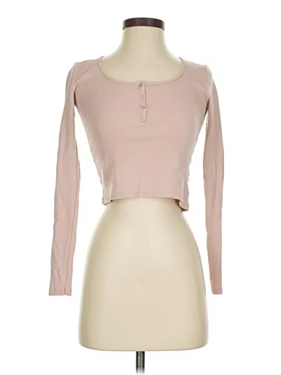 Pre-owned Topshop Long Sleeve T-shirt In Brown