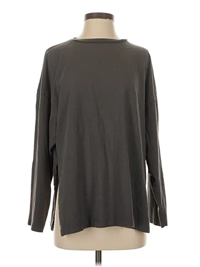 Pre-owned Topshop Long Sleeve T-shirt In Gray