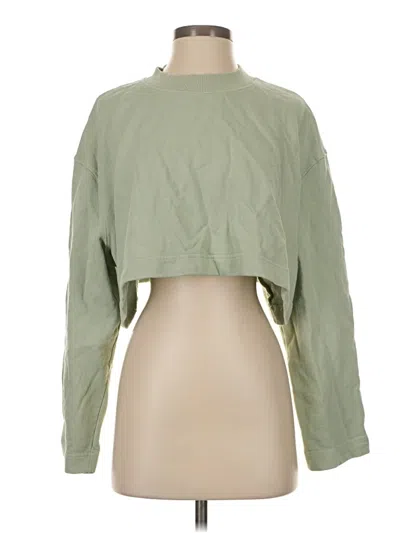 Pre-owned Topshop Long Sleeve T-shirt In Green