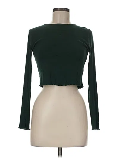 Pre-owned Topshop Long Sleeve T-shirt In Green