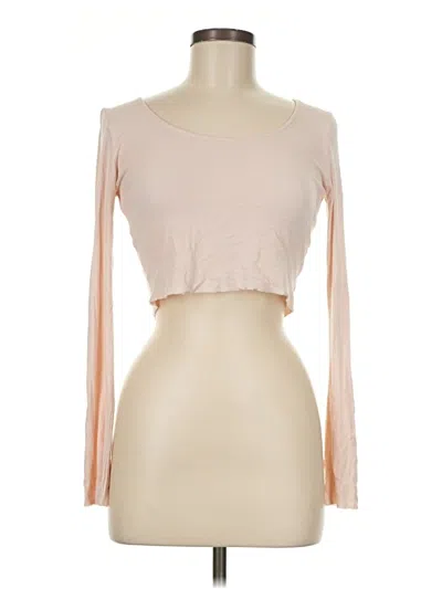 Pre-owned Topshop Long Sleeve T-shirt In Tan