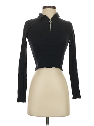 Pre-owned Topshop Long Sleeve Turtleneck In Black