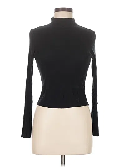 Pre-owned Topshop Long Sleeve Turtleneck In Black