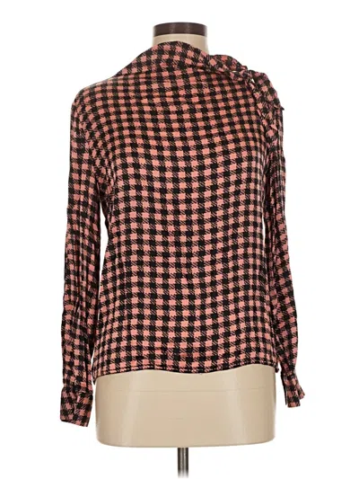 Pre-owned Topshop Long Sleeve Turtleneck In Brown