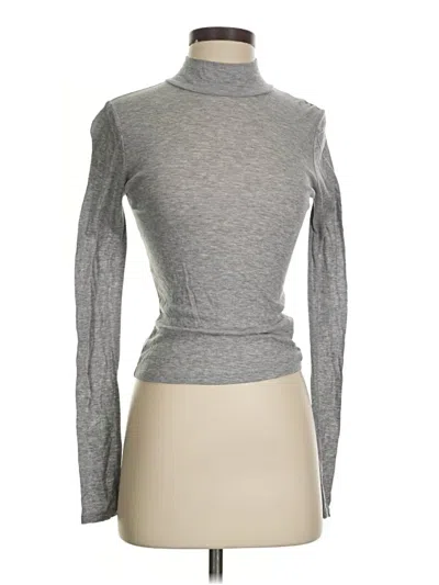 Pre-owned Topshop Long Sleeve Turtleneck In Gray