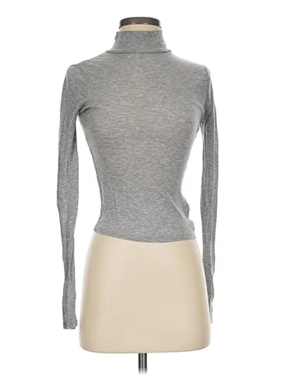 Pre-owned Topshop Long Sleeve Turtleneck In Gray