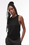 Topshop Cotton Flippy Mini Skirt With Godets In Black