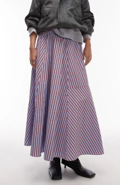 TOPSHOP TOPSHOP MULTIDIRECTIONAL STRIPE FULL MAXI SKIRT 