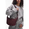 Topshop Nylon Crossbody Bag In Burgundy