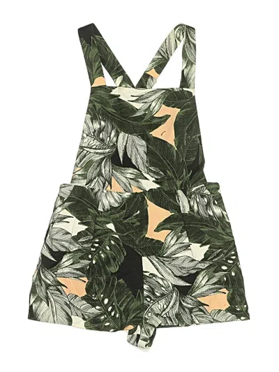 Pre-owned Topshop Overall Shorts In Green