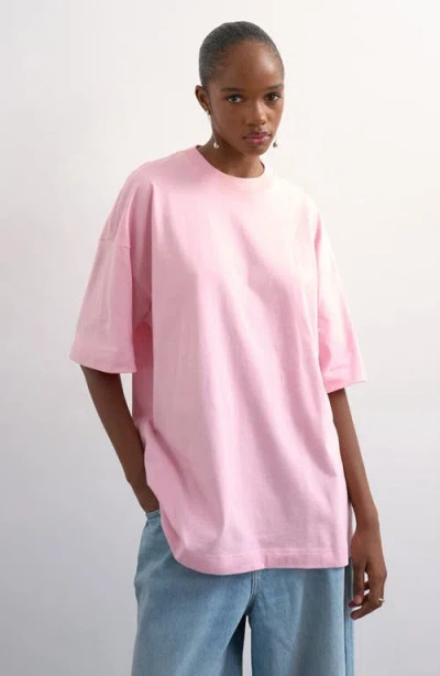 Topshop Oversize Boxy T-shirt In Pink