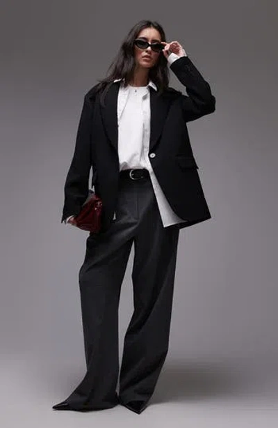 TOPSHOP TOPSHOP OVERSIZE GRANDAD BLAZER