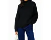 Shop Topshop Oversize Rib Knit Mock Neck Pullover Sweater In Black