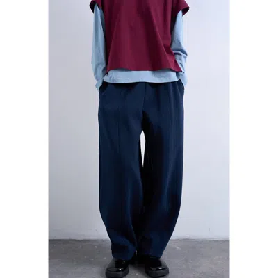 Topshop Pintuck Barrel Leg Joggers In Blue