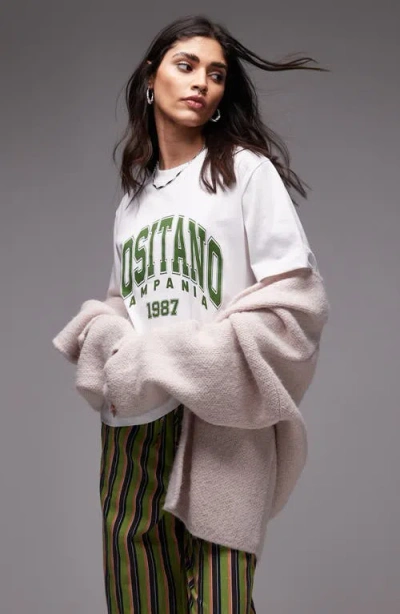 Topshop Positano Oversize Graphic T-shirt