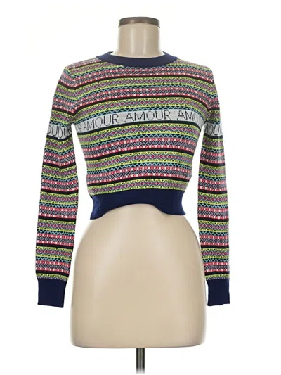 Pre-owned Topshop Pullover Sweater In Blue