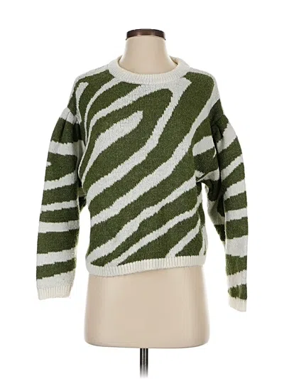 Pre-owned Topshop Pullover Sweater In Green