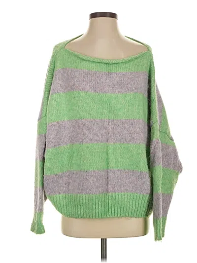 Pre-owned Topshop Pullover Sweater In Green