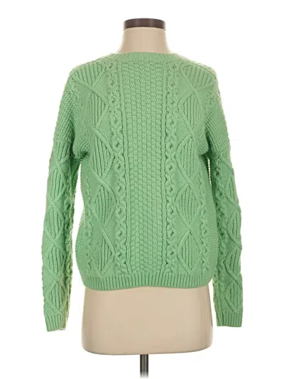 Pre-owned Topshop Pullover Sweater In Green
