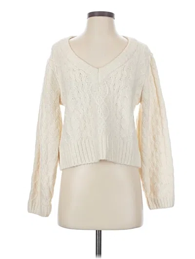 Pre-owned Topshop Pullover Sweater In Ivory