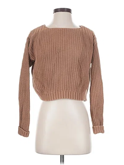 Pre-owned Topshop Pullover Sweater In Tan