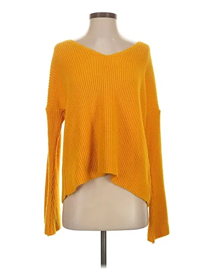Pre-owned Topshop Pullover Sweater In Yellow