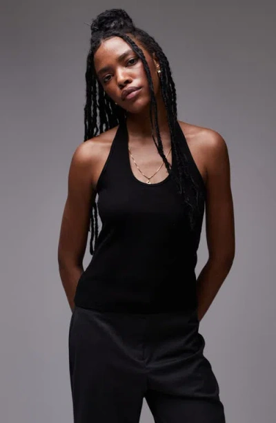 Topshop Rib Halter Top