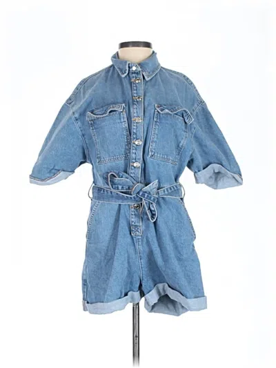 Pre-owned Topshop Romper In Blue