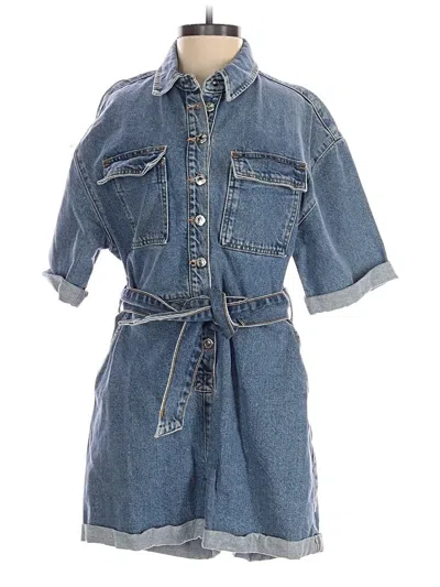 Pre-owned Topshop Romper In Blue