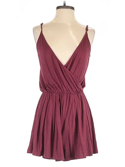 Pre-owned Topshop Romper In Burgundy