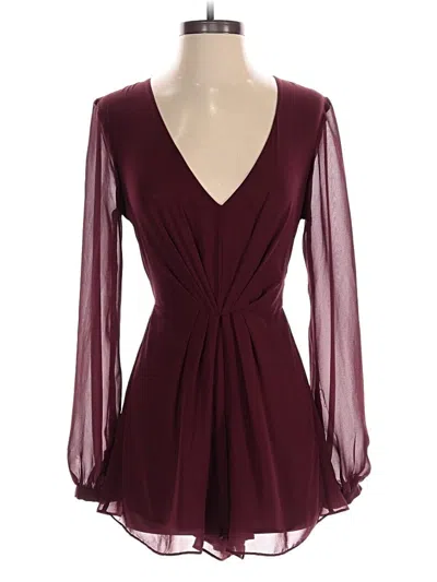 Pre-owned Topshop Romper In Burgundy