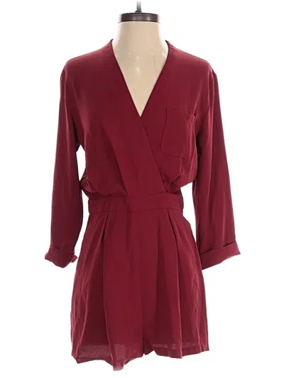 Pre-owned Topshop Romper In Burgundy