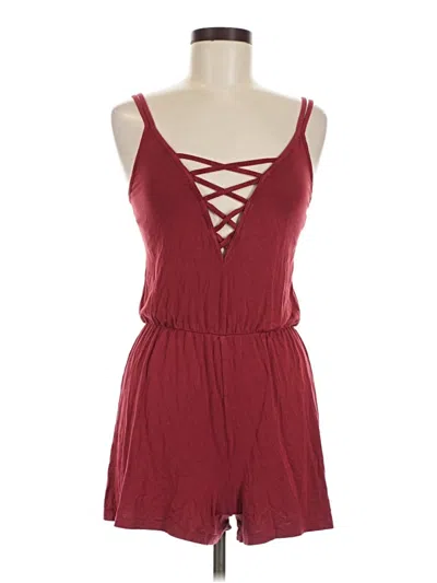 Pre-owned Topshop Romper In Burgundy