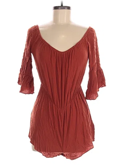 Pre-owned Topshop Romper In Burgundy