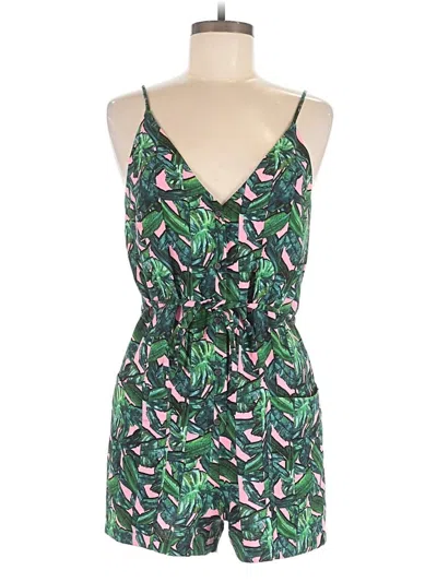 Pre-owned Topshop Romper In Green