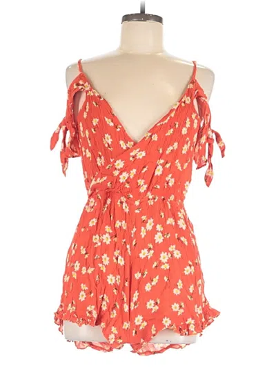 Pre-owned Topshop Romper In Orange