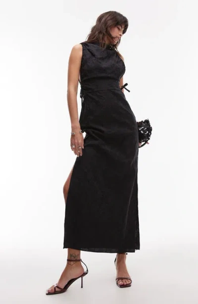 topshop black maxi dress YVETTE LONG SLEEVE OFF SHOULDER MINI DRESS – BLACK + MOON main image 0