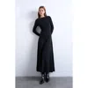 Topshop Scoop Back Long Sleeve Maxi Dress In Black