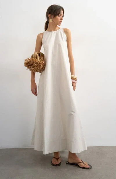 Topshop Scoop Back Maxi Dress In White