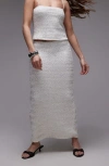 Topshop Sequin Midi Skirt