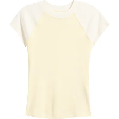 Topshop Short Raglan Sleeve Cotton T-shirt In Pink