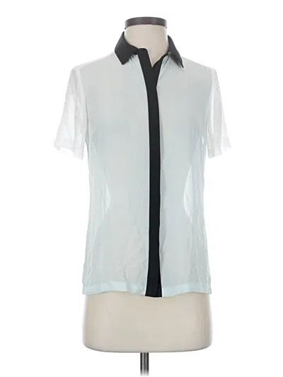 Pre-owned Topshop Short Sleeve Blouse In Blue