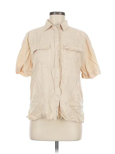 Pre-owned Topshop Short Sleeve Blouse In Brown
