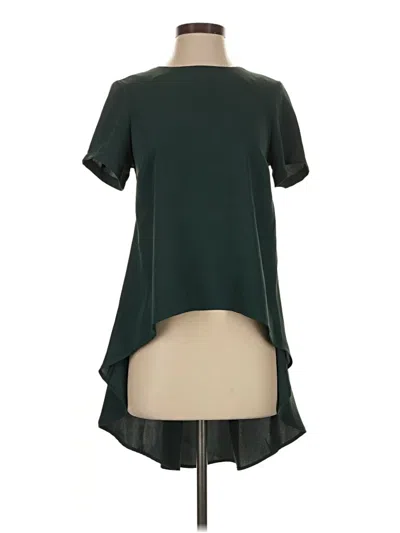 Pre-owned Topshop Short Sleeve Blouse In Green