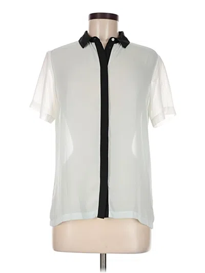 Pre-owned Topshop Short Sleeve Blouse In Ivory