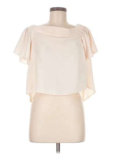 Topshop Short Sleeve Blouse In Ivory