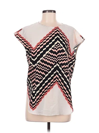 Pre-owned Topshop Short Sleeve Blouse In Ivory